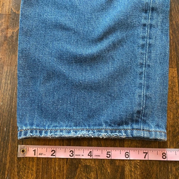 Madewell Baggy Straight Denim Blue Jeans Womens Size 29x30 Medium Wash Y2K 90s - Picture 11 of 11